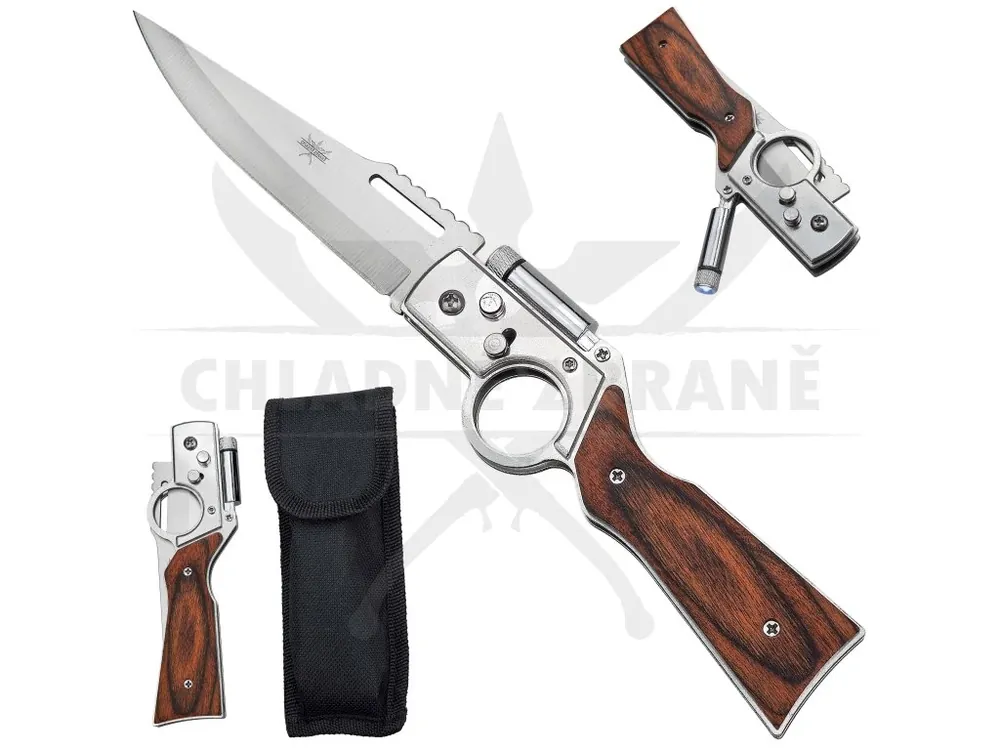 Cenově Výhodný Vystřelovací nůž "WINCHESTER 2.0" s baterkou