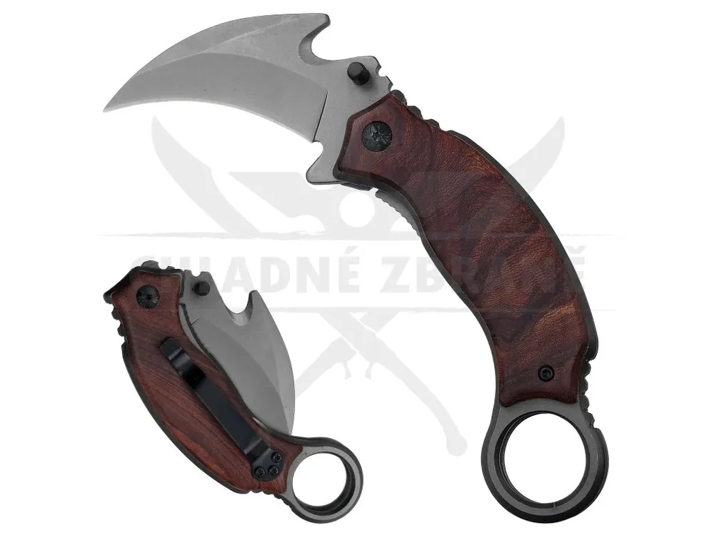 Zavírací karambit "TALONWOOD" s klipem Finální Výprodej