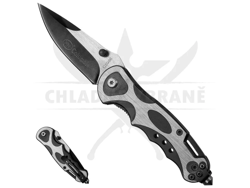 Zavírací nůž " COLUMBIA SILVER EDGE" s klipem Sleva