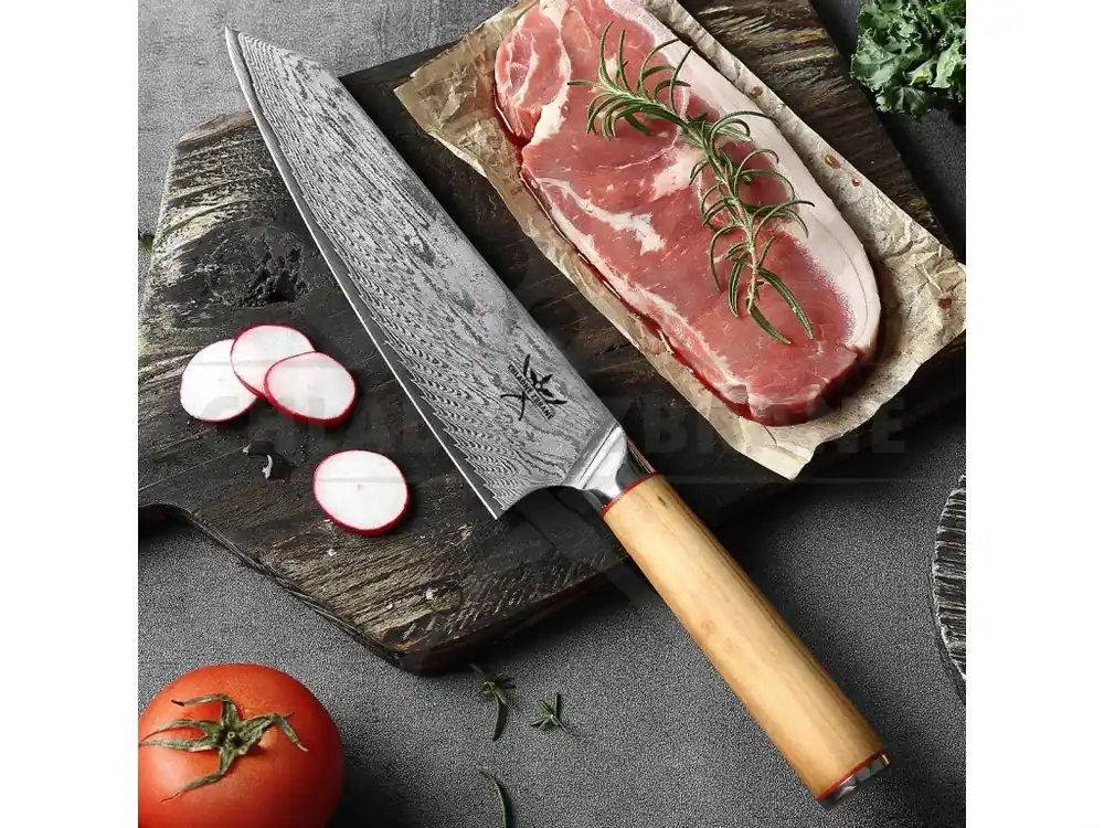 Damaškový steakový nůž "WOODIE" nerezový Značkový
