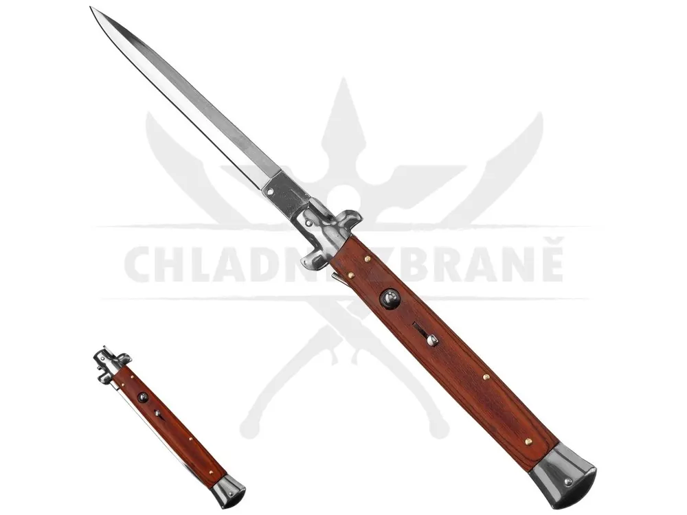 Dokud Zásoby Vydrží Dlouhé vystřelovací stiletto "ITALIAN GIGA WOOD"