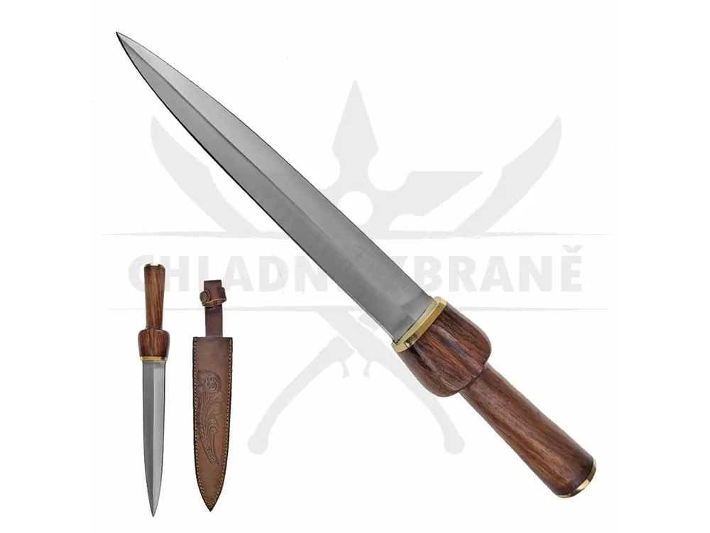 Koupit Online Středověká dýka/meč "MEDIEVAL" s koženým pouzdrem