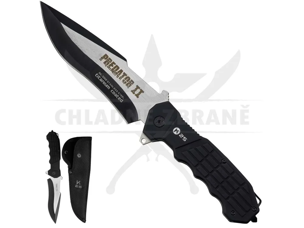 Taktický pevný nůž K25 "PREDATOR II" s pouzdrem Hit Sezóny