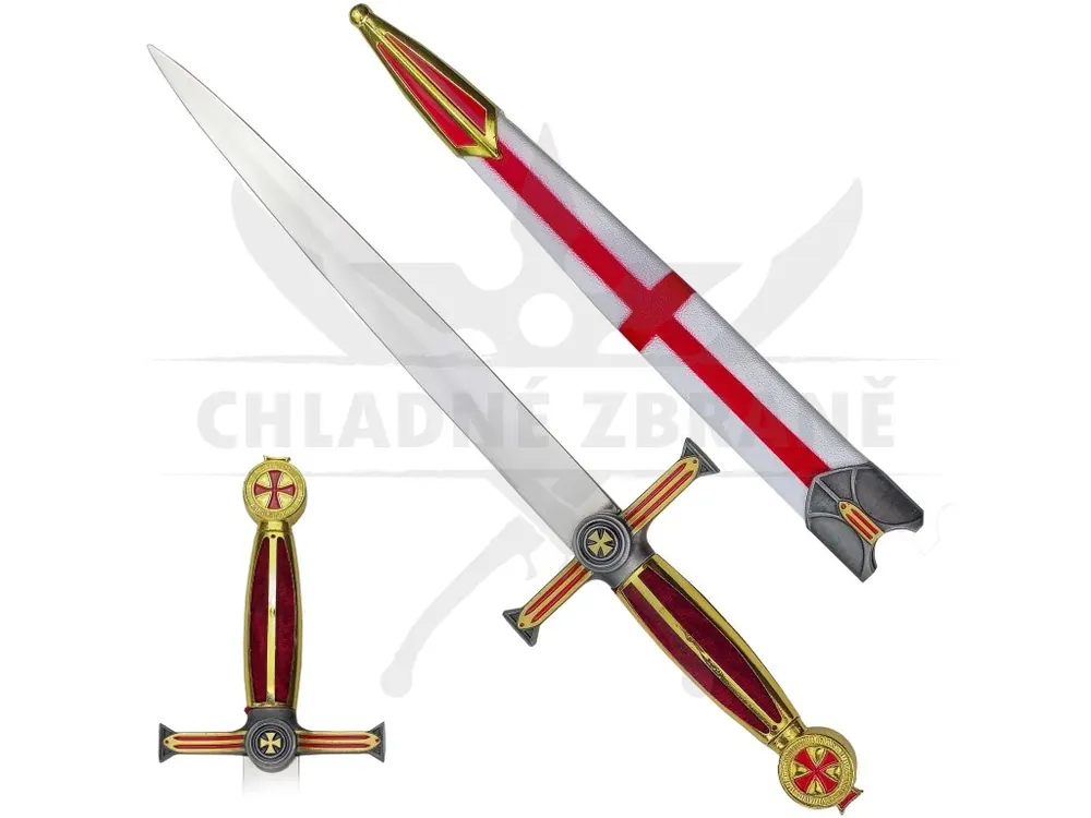 Nejlepší Volba Zdobná dýka "TEMPLAR CROSS" s pochvou