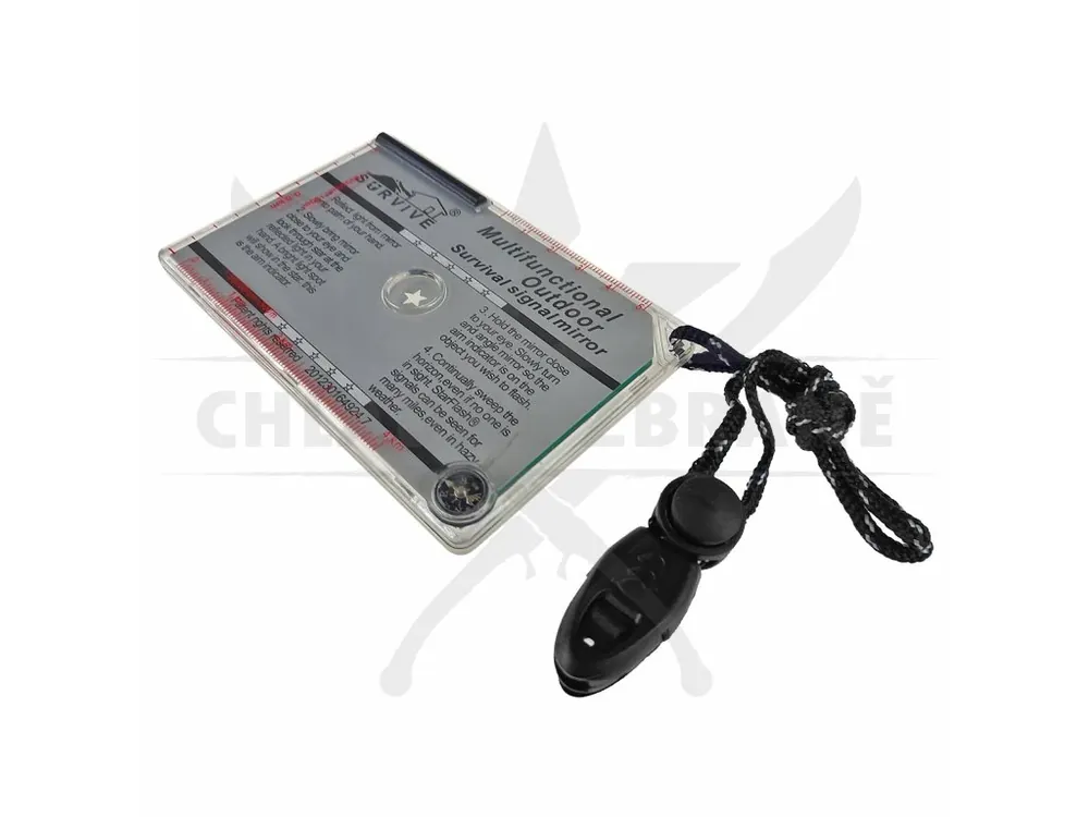 Must-Have Multifunkční signalizační zrcátko "SURVIVAL MIRROR" 8 funkcí!!!