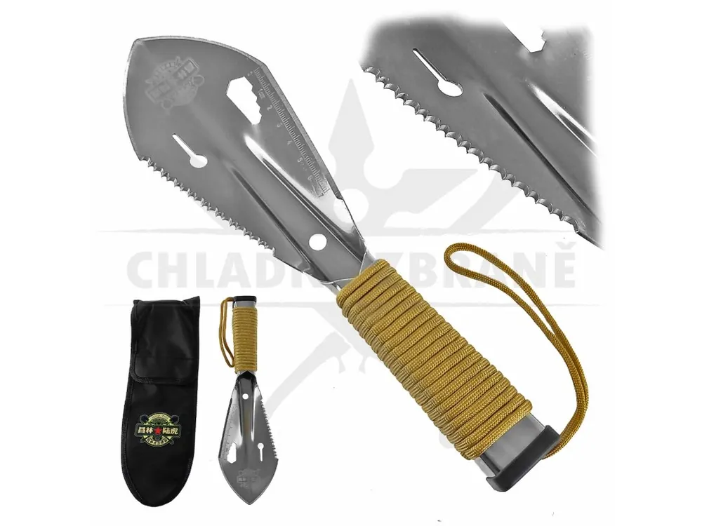 Outdoorová lopatka "ADVENTURE MATE" 9 funkcí! Nakupujte Hned