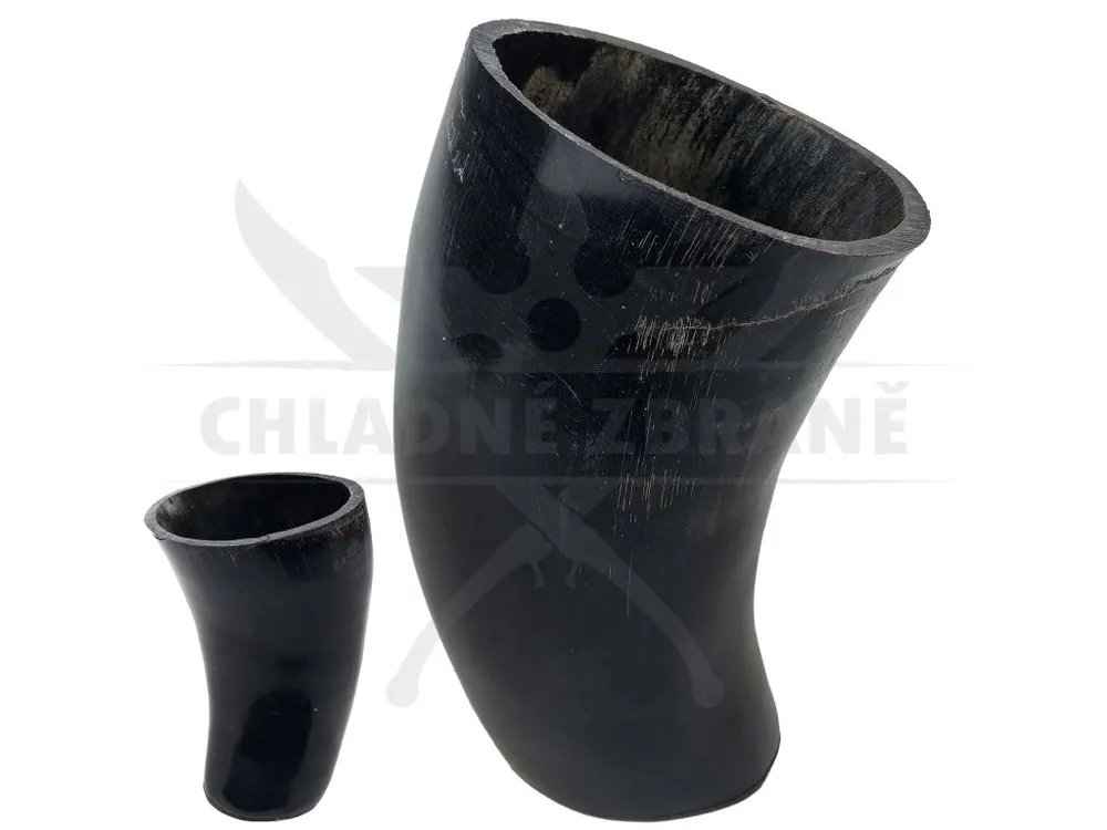 Pohár z bůvolího rohu "BLACK HORN" Omezená Nabídka