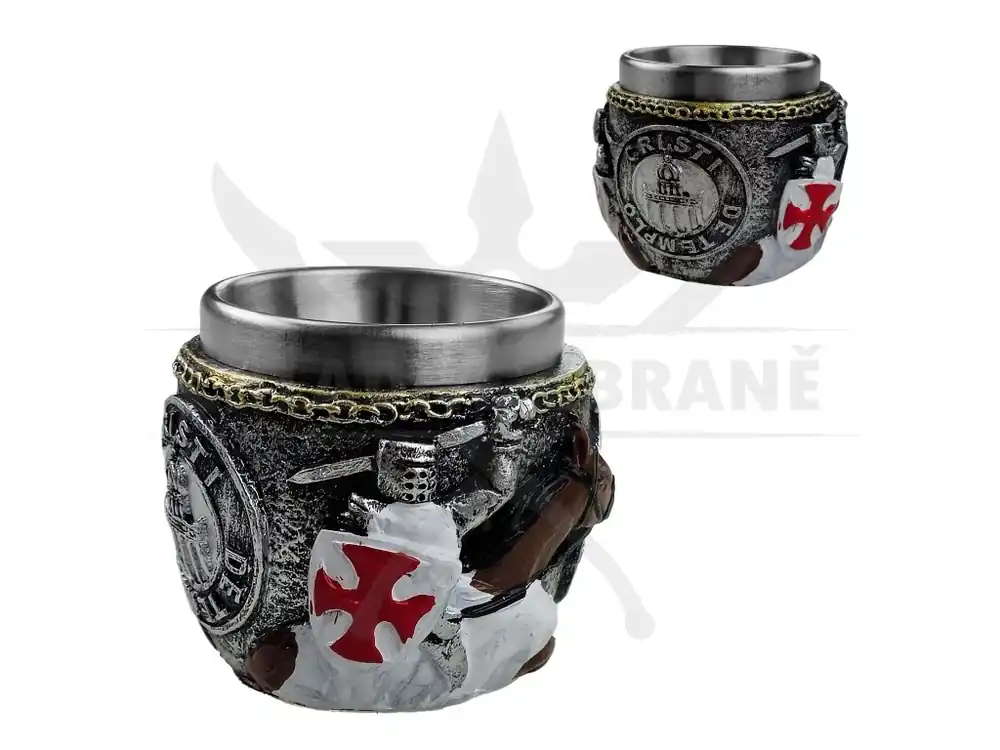 Časově Omezené Templářský hrnek na panáky "THE HOLY GRAIL"