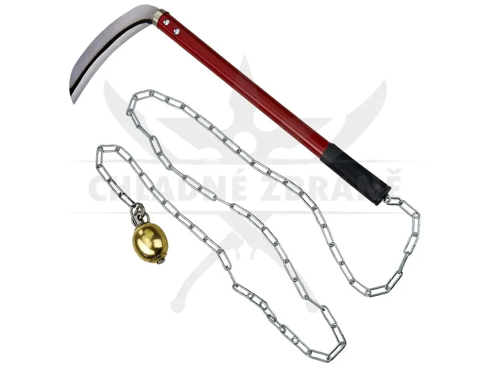 Horká Nabídka Japonský srp s řetězem "KUSARIGAMA RED" + Golden apple