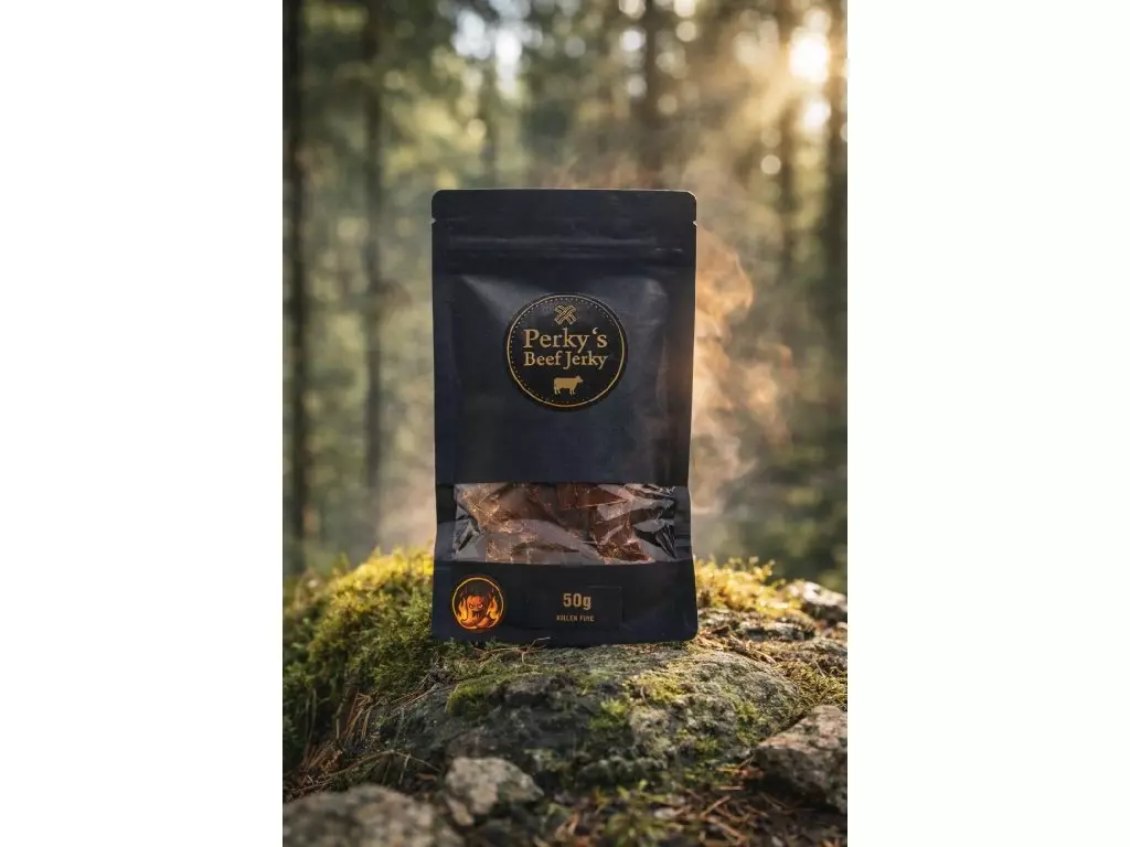 Perky‘s Jerky Sušené hovězí maso Killer Fire 50g Autentický