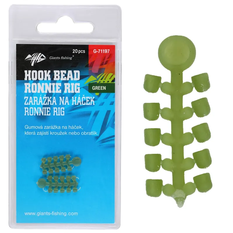 Top Prodej Giants fishing Zarážka na háček Hook Bead for Ronnie Rig Green 20ks