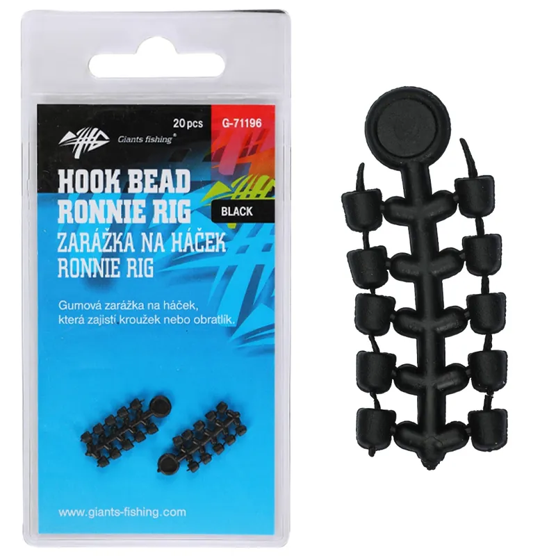 Giants fishing Zarážka na háček Hook Bead for Ronnie Rig Black 20ks Zlevněný