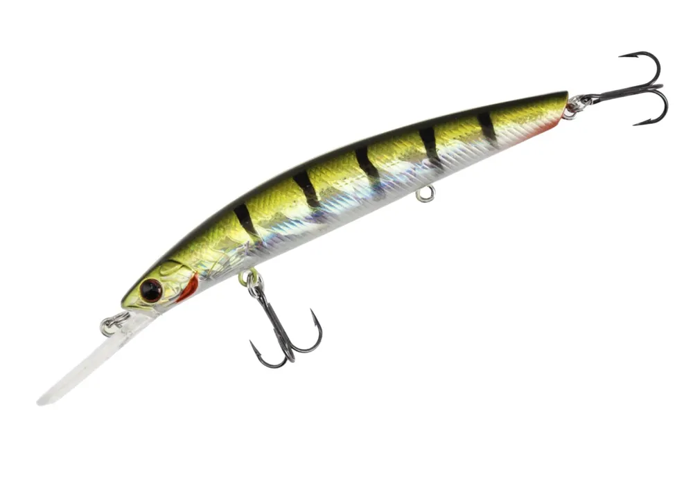 MIKADO WOBLER RUMBA TWITCH - 95mm 9.0g GREEN PERCH - PLOVOUCÍ Ihned K Objednání