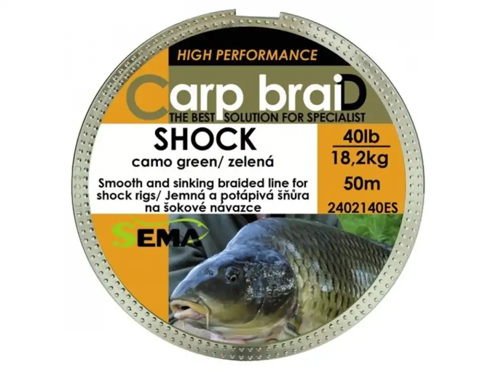 Nejlepší Cena Šokovka Sema Carp Braid Shock 50m Získejte slevu -5% za registraci v e-shopu