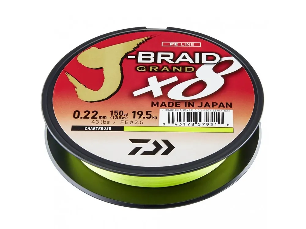 Horká Nabídka Daiwa J-Braid Grand X8 Chart Získejte slevu -5% za registraci v e-shopu
