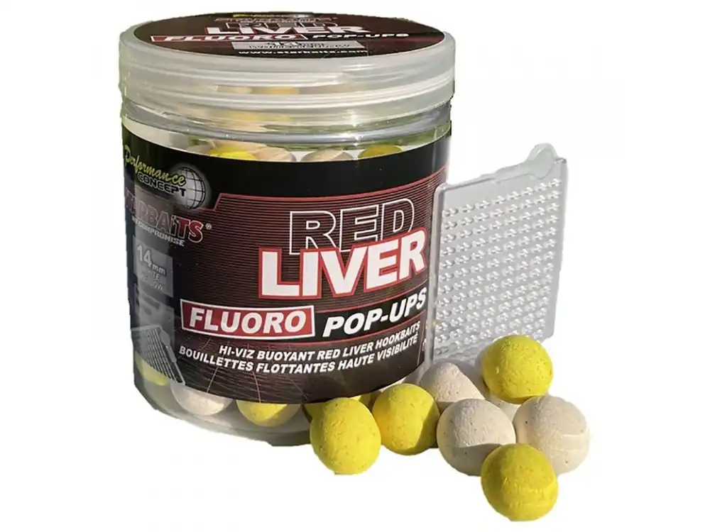Akční Nabídka STARBAITS Red Liver 80g Pop-Up FLUO Získejte slevu -5% za registraci v e-shopu