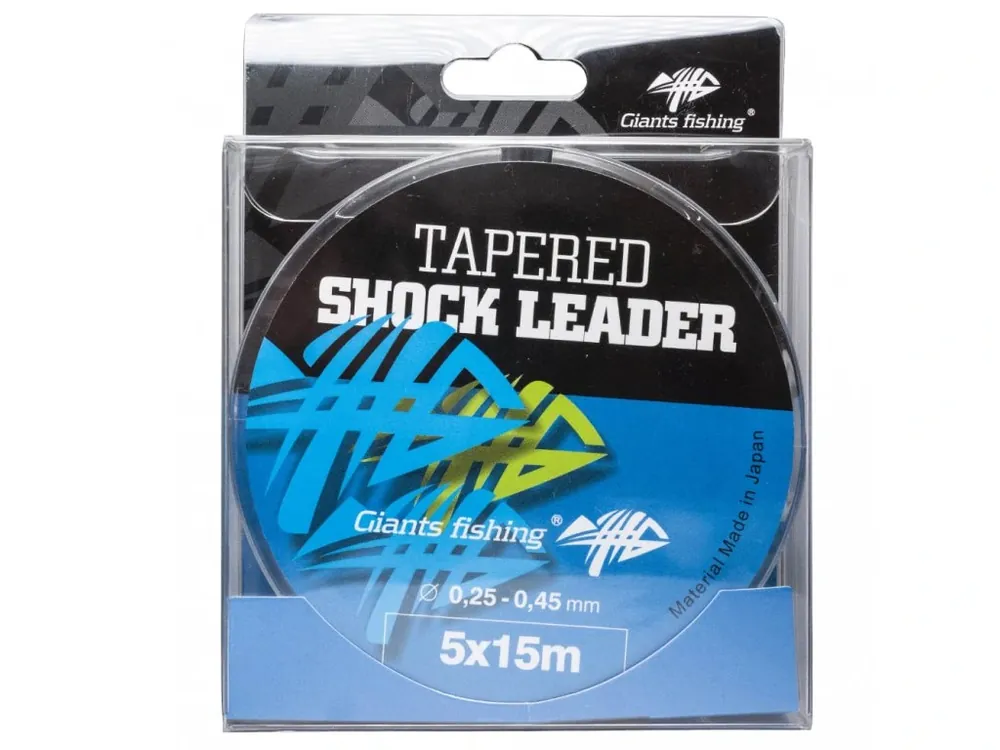 Giants fishing Ujímaný šokový vlasec 5 x 15 m Získejte slevu -5% za registraci v e-shopu Levný