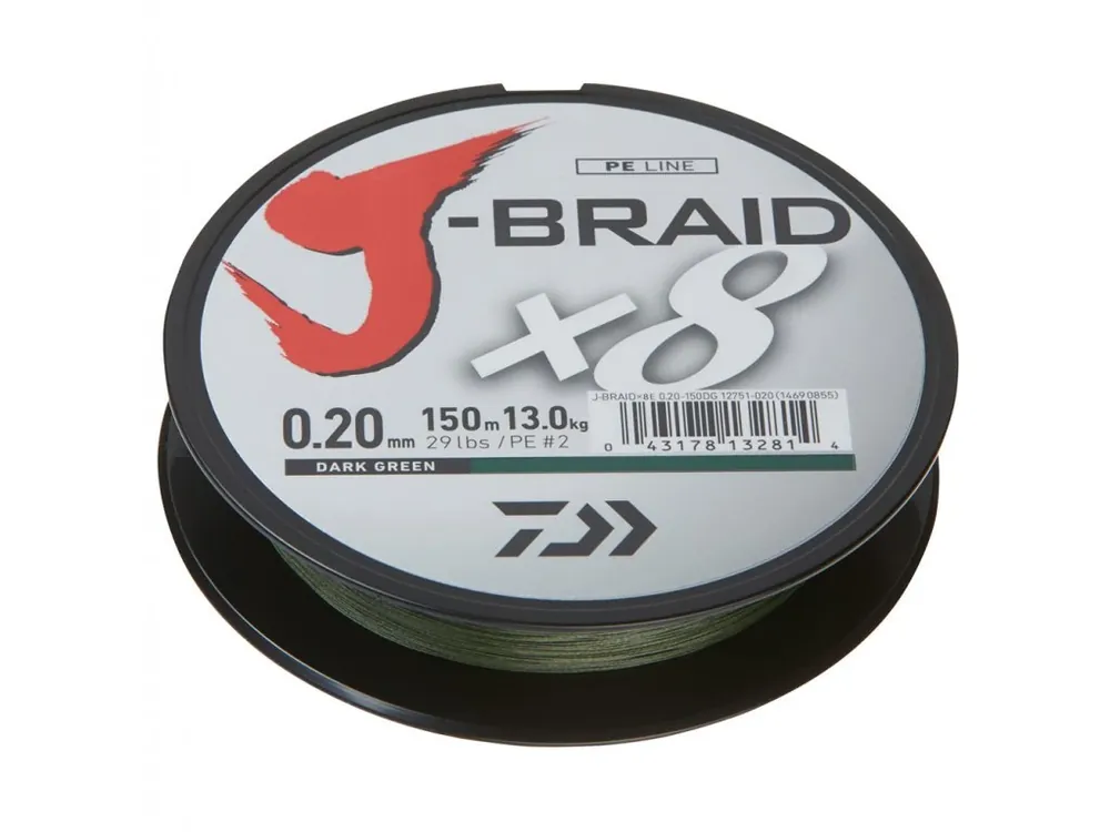 Daiwa J-Braid X8 150m Získejte slevu -5% za registraci v e-shopu Odeslání Ihned