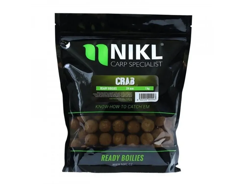 Pouze Dnes NIKL Hotové boilies Crab 250g Získejte slevu -5% za registraci v e-shopu