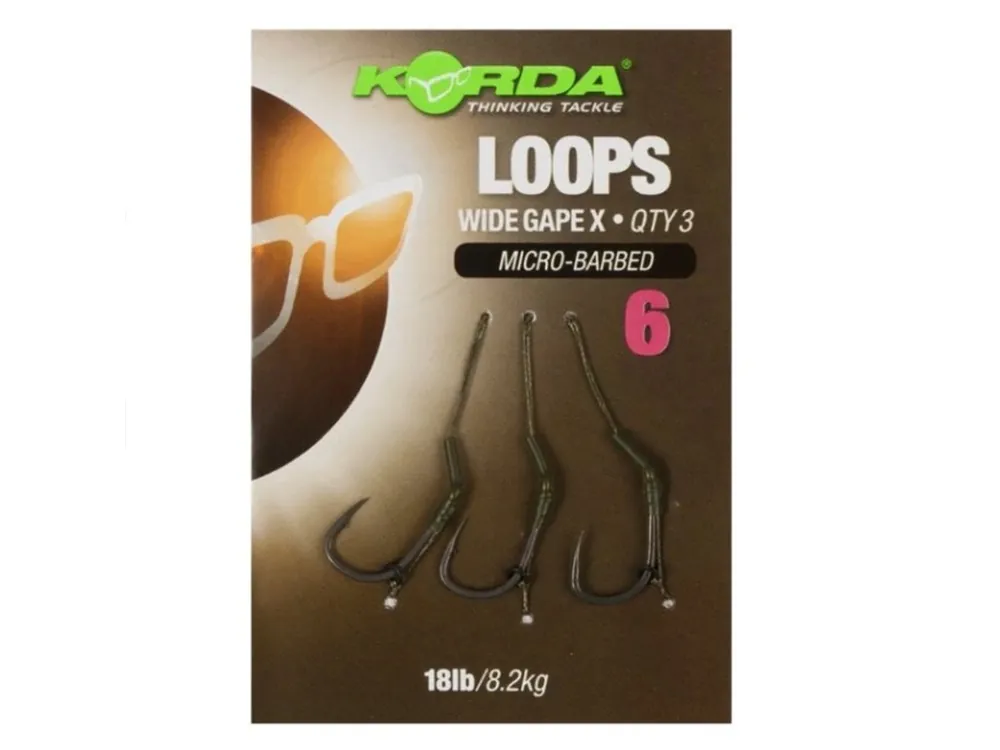 Kaprový návazec Korda LOOPS 3ks Získejte slevu -5% za registraci v e-shopu Novinka