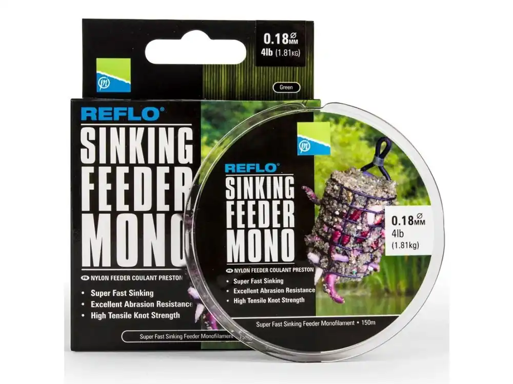 Preston Reflo Sinking Feeder MONO 150m Získejte slevu -5% za registraci v e-shopu Cenová Bomba