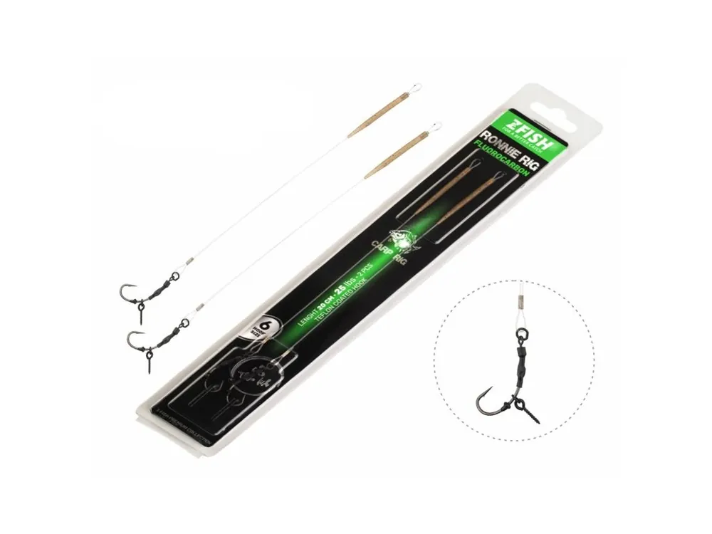ZFISH Návazec Fluorocarbon Ronnie Rig 2ks Získejte slevu -5% za registraci v e-shopu Top Prodej