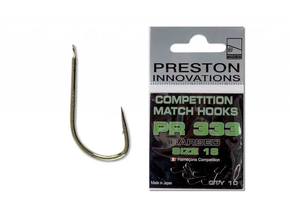 Preston Competition Match Hooks PR333 Nejprodávanější