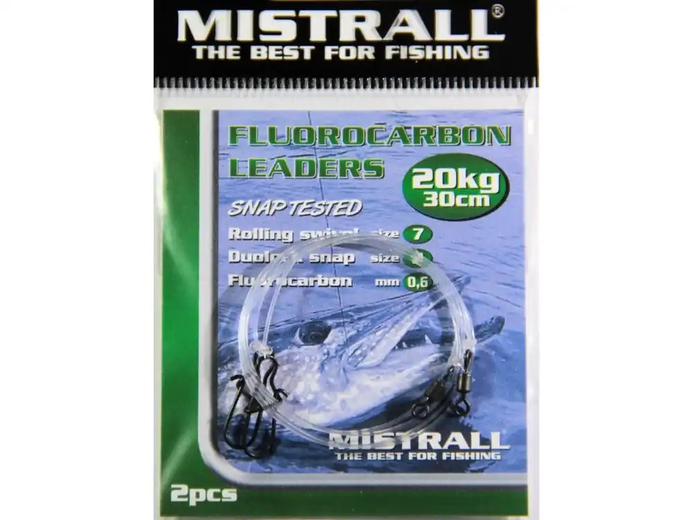 MISTRALL Fluorocarbon leaders 30cm,20kg (2ks) Odeslání Ihned