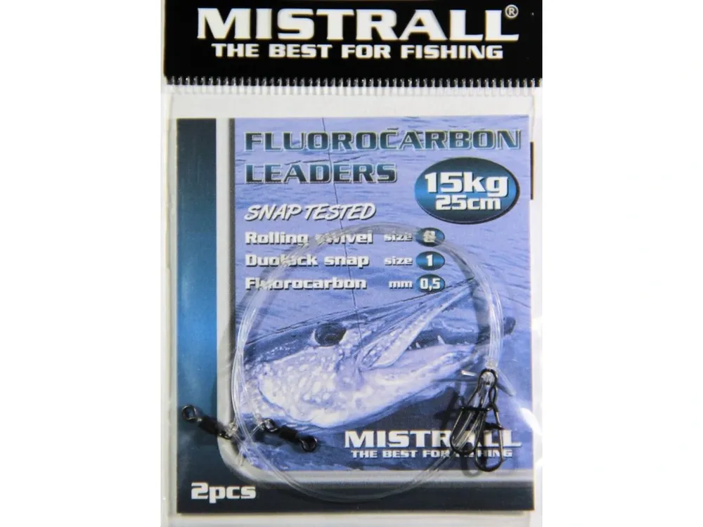 Objednat Nyní MISTRALL Fluorocarbon leaders 25cm,15kg (2ks)