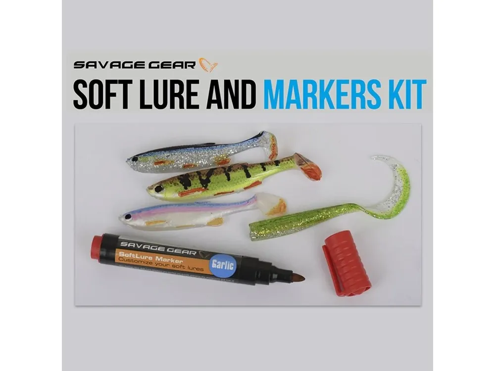 Savage Gear - Soft Lure and marker KIT S - 68ks Finální Výprodej