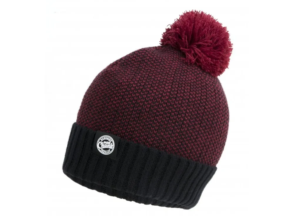 Omezená Nabídka Fox Čepice Chunk Burgundy/Black Bobble