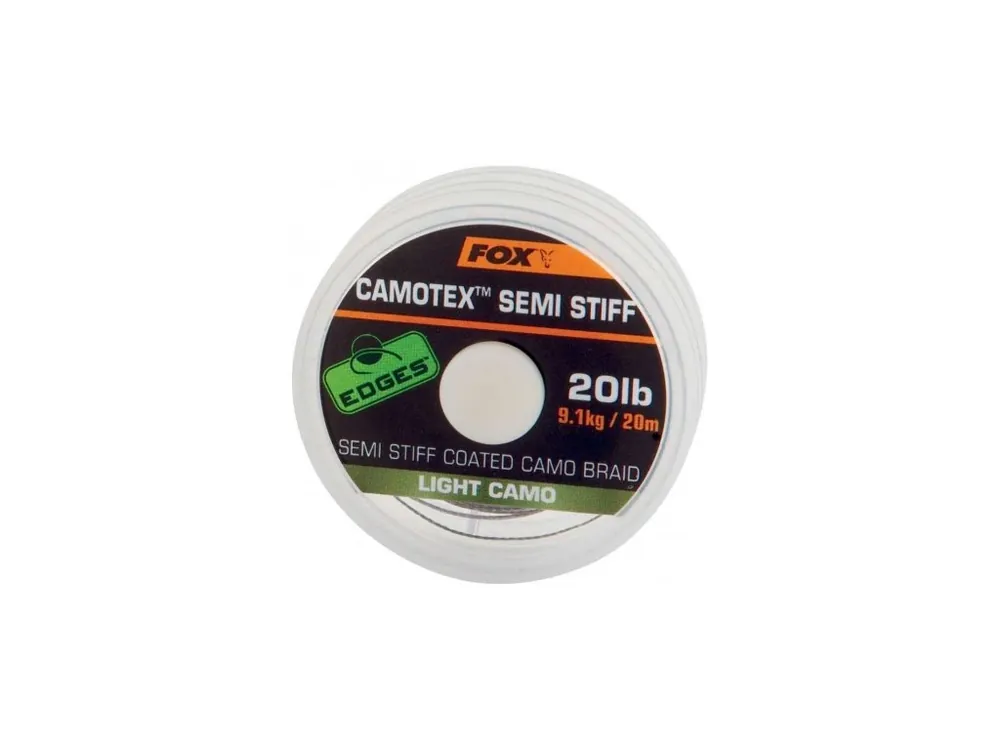 Fox ztužená šňůrka Edges Camotex Semi Stiff Light Camo 20lb-20m Cenový Hit