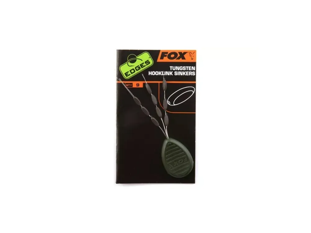 Fox Stopery na návazce Edges Tungsten Hooklink Sinkers 9ks Jen Po Omezenou Doba