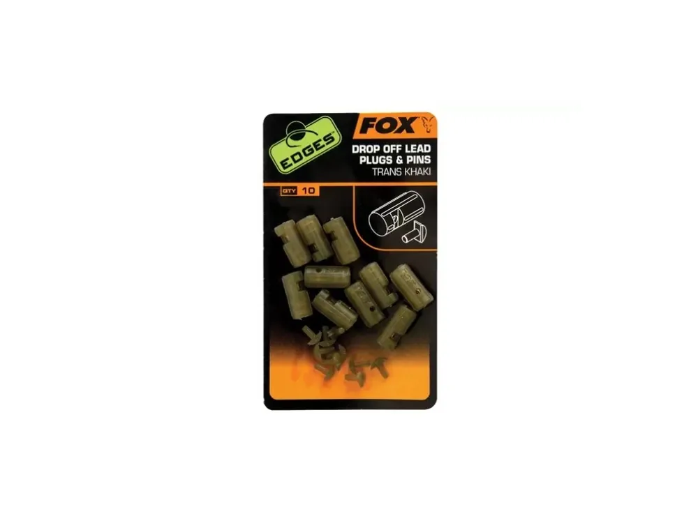 Bezpečná Platba Fox Insertní vložky do olov Edges Drop Off Lead Plug and Pins 10ks