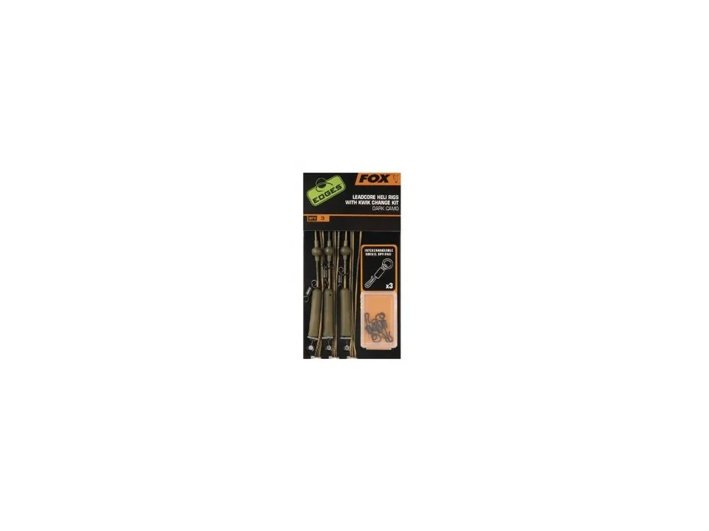 Objednat Nyní Fox Leadcore Heli Rigs Kwik Change Kit 3ks Weedy Green