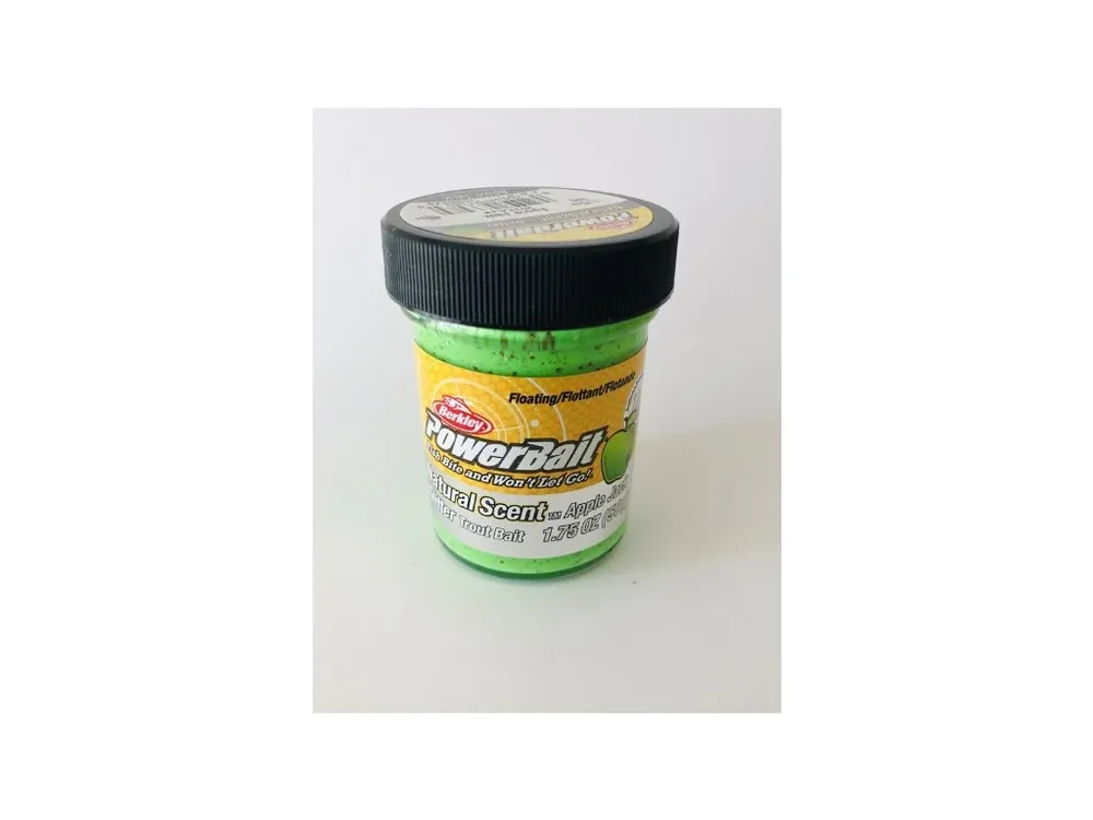 Finální Výprodej Berkley PowerBait - Natural Scent Glitter Trout Bait 50 g - Apple Jack