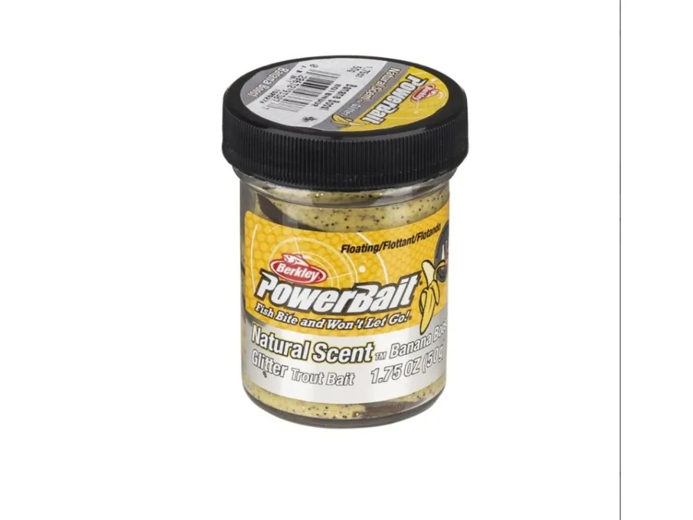 Bezpečná Platba Berkley PowerBait - Natural Scent Glitter Trout Bait 50 g - Banana Boost