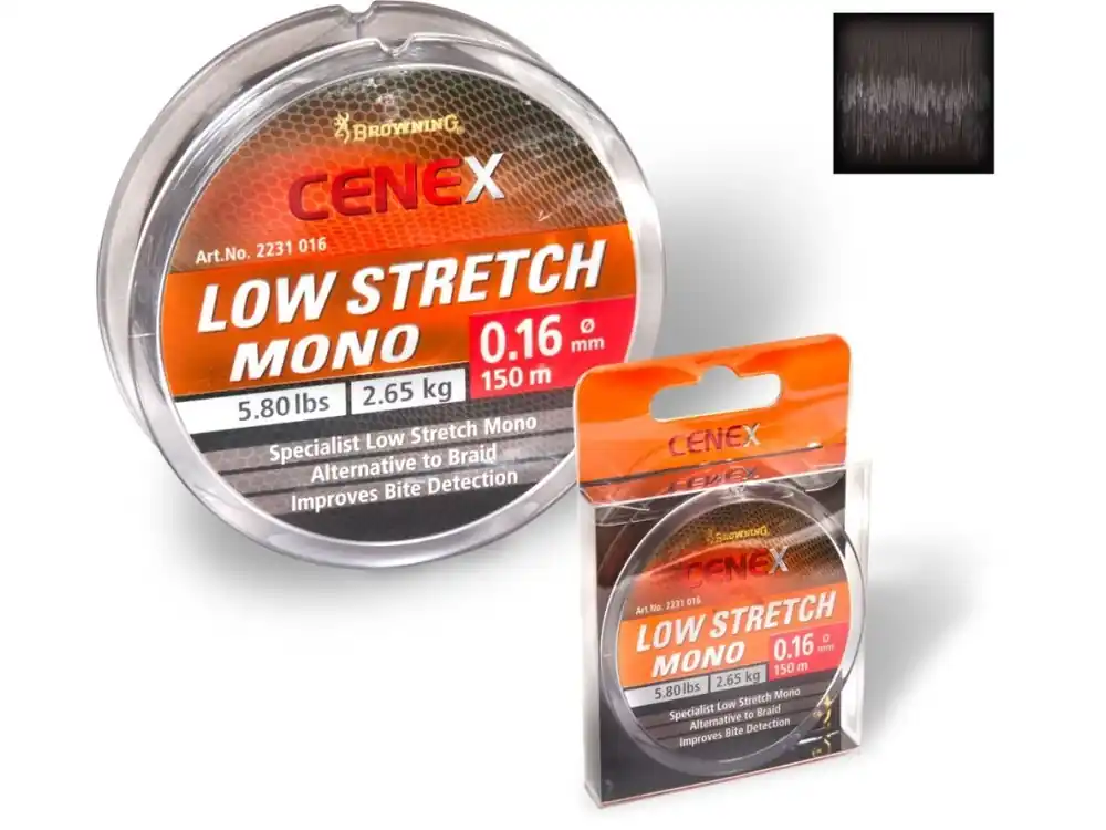 Sezónní Sleva Browning Vlasec Cenex Low Stretch 150m - černý