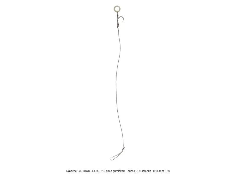 Mikado Návazec - METHOD FEEDER 10 cm s gumičkou – háček / pletenka Značkový