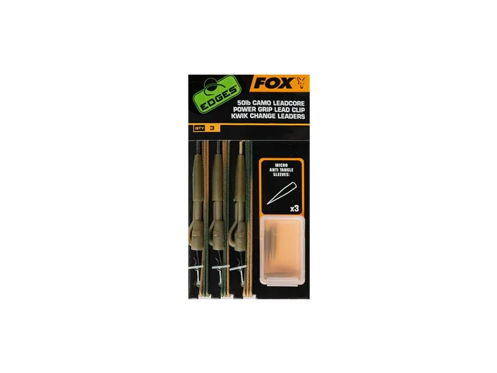 Nakupujte Hned Fox montáž se závěskou Camo Leadcore Power Grip Lead Clip Kwik Change Leaders