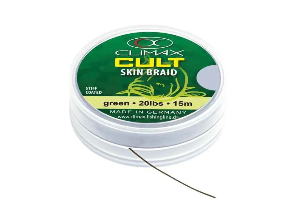 Časově Omezené Climax návazcová šňůra 15m - SKIN Braid 30lbs - Camou