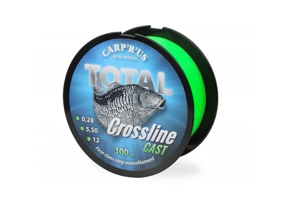 Přímo Od Výrobce Carp´R´Us vlasec Total Crossline Cast – Green 0,35mm; 1200m; 9,1kg/20lb