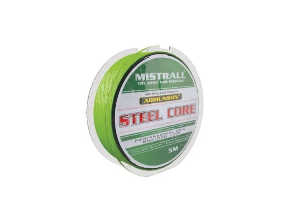 Mistrall Pletená Šňůra s ocelovým Jádrem Admuson Steel Core 5 m Výhodná Nabídka