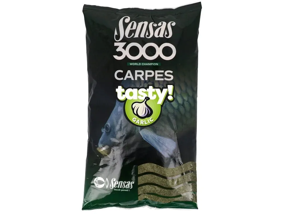 Sensas Krmení 3000 Carp Tasty Garlic (kapr česnek) 1kg Jen Po Omezenou Doba