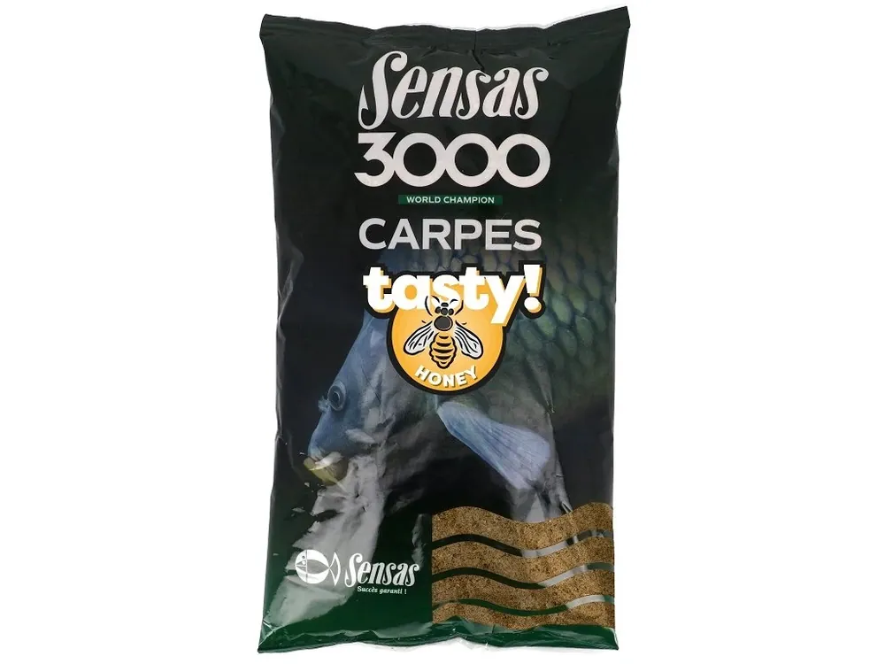 Sensas Krmení 3000 Carp Tasty Honey (kapr med) 1kg Odeslání Ihned