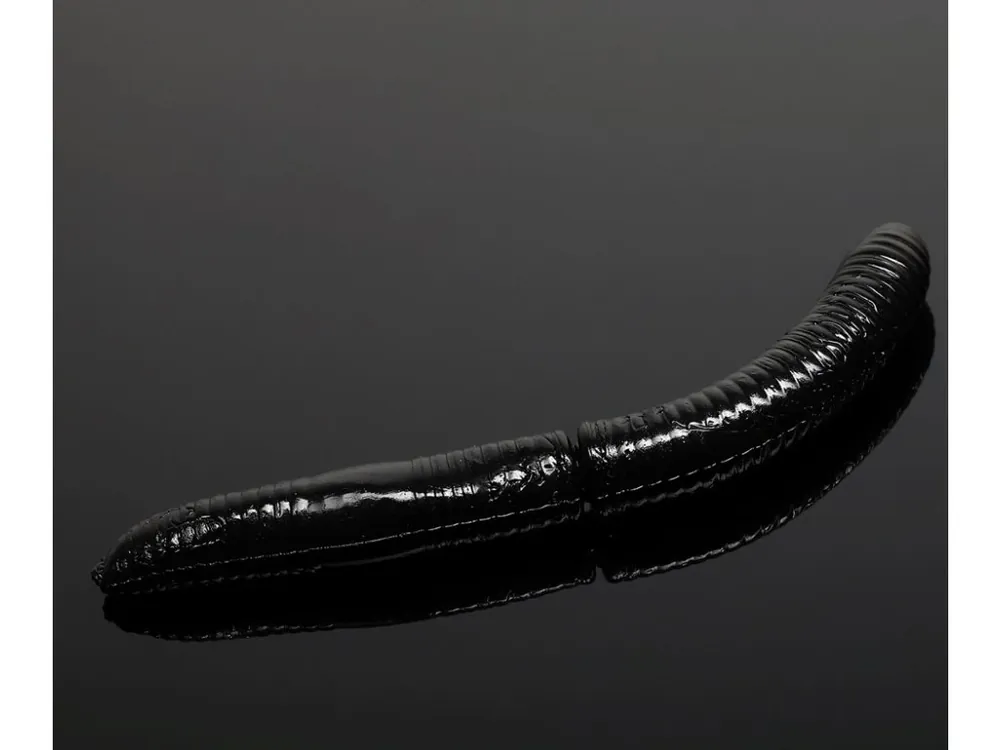 Autentický LIBRA LURES Fatty D’Worm 65 – Black 040 – 10ks/bal