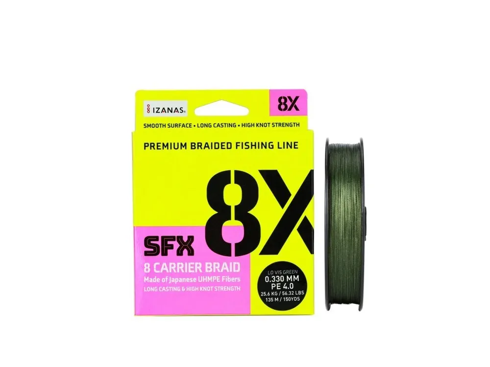 Rychlé Dodání Sufix SFX 8X 3200 m/0,33 mm/25,6 kg tmavě zelená
