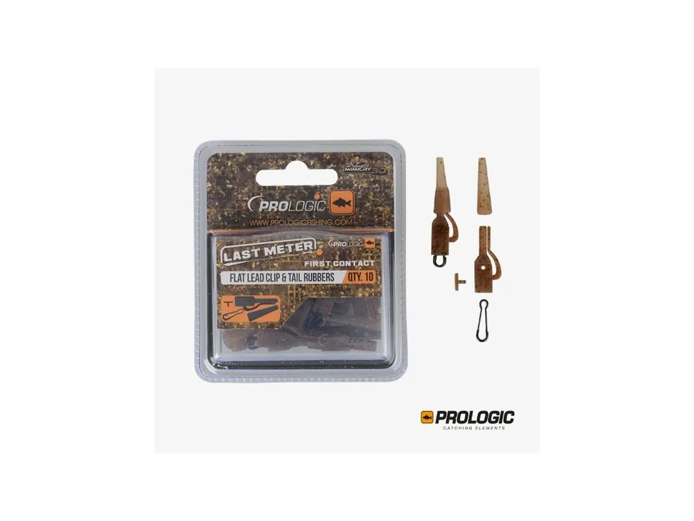 Rychlé Dodání Prologic LM Mimicry Flat Leadclip W/Tailrubber & Speed Link 10 pcs