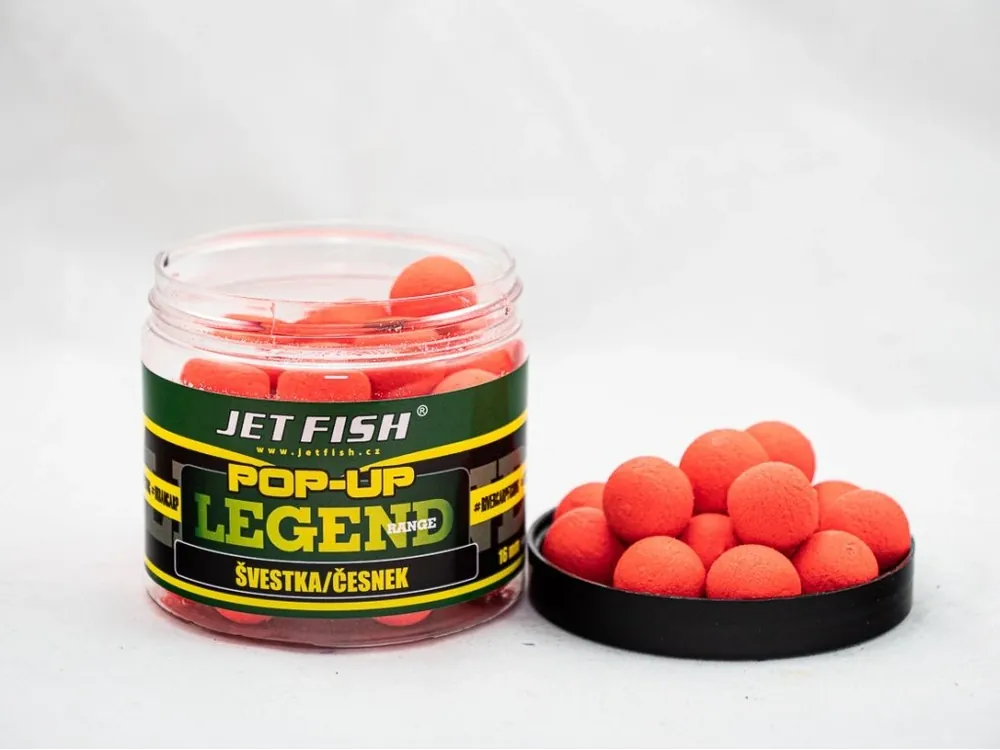 JET fish Legend Range Pop-Up 16mm - ŠVESTKA / ČESNEK 60gr Zlevněný