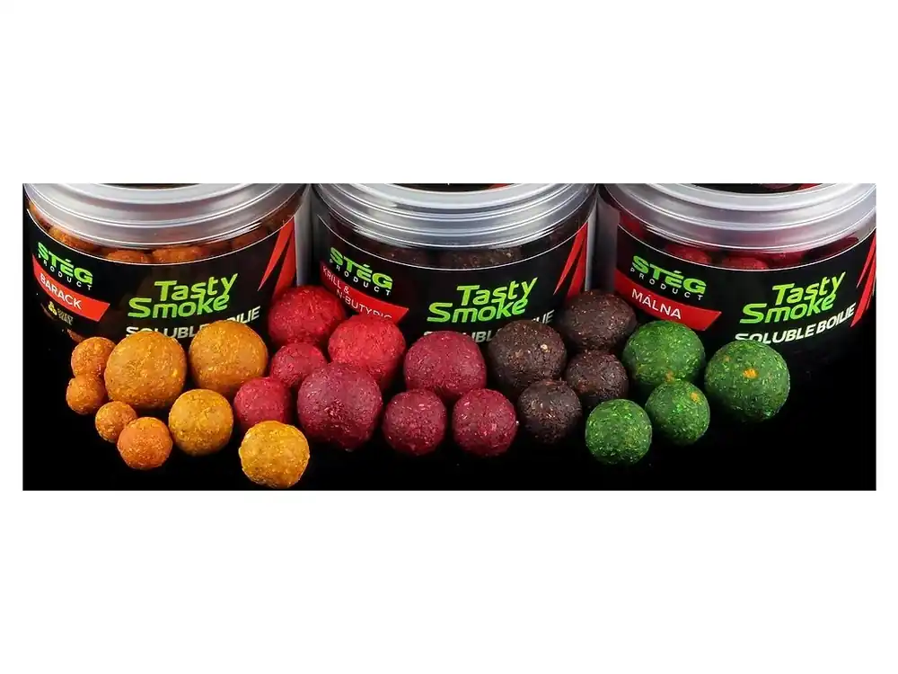 Stég Tasty Smoke Soluble Boilies 70g 10-12mm Vrácení Zdarma